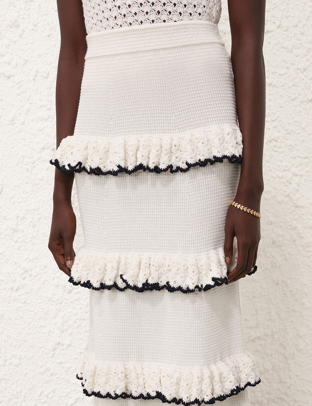 【Zimmermann】HALLIDAY SCALLOP FRILL SKIRT フリルスカート Zimmermann HALLIDAY SCALLOP FRILL SKIRT | REVERSIBLE