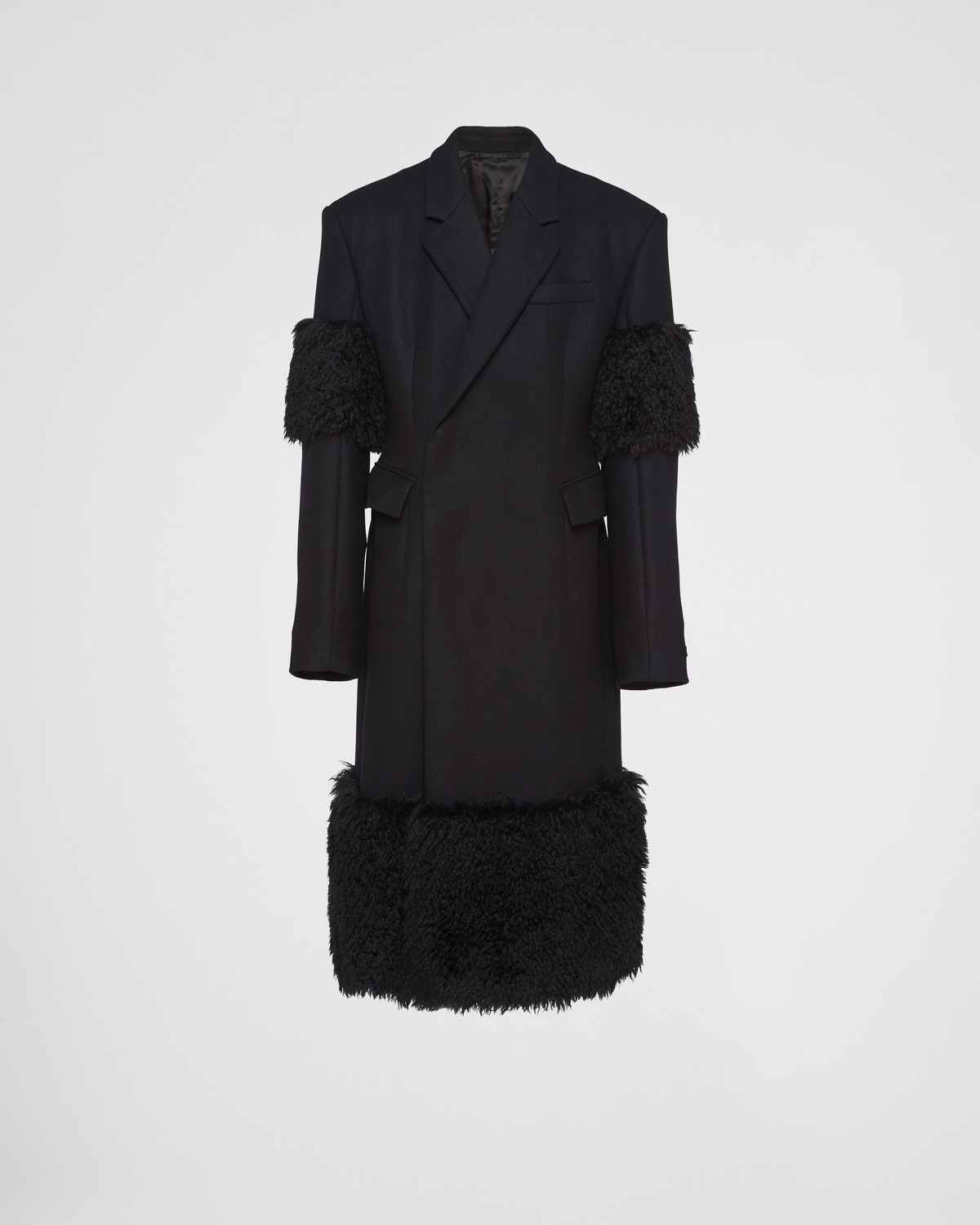 Double-breasted wool coat - 1