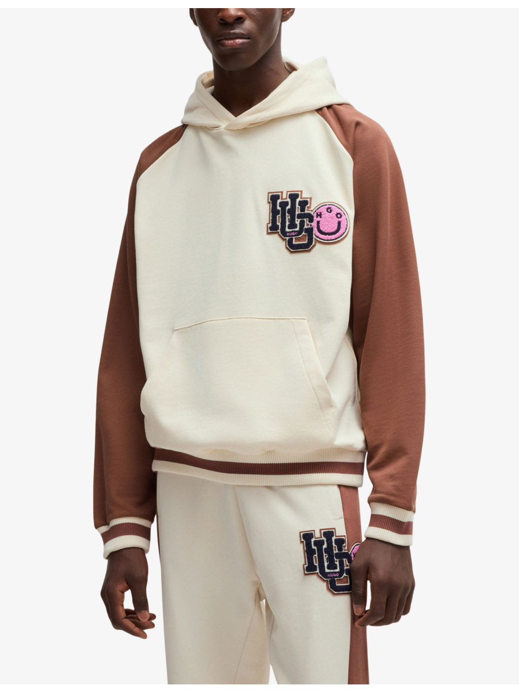 Logo-patch relaxed-fit cotton hoody - 2