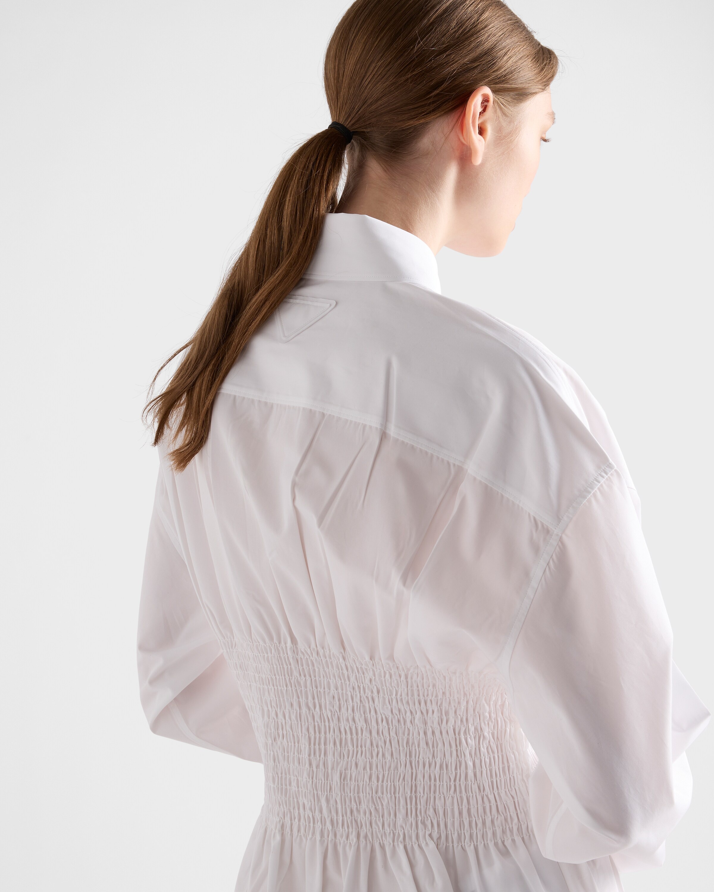 Poplin shirt with smocking - 6