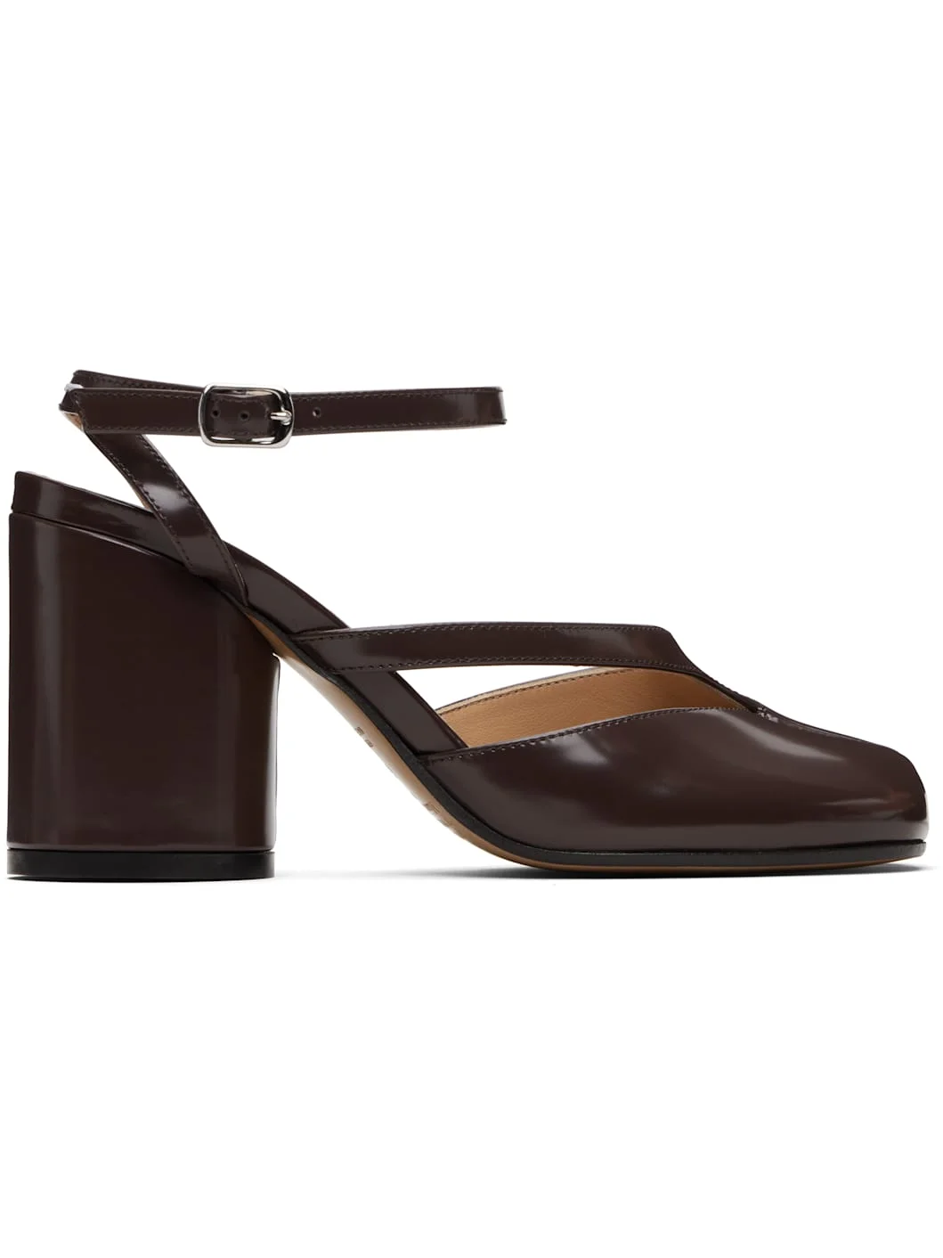 Brown Tabi Pump Heeled Sandals - 1
