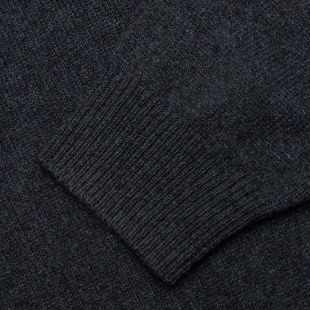 ACNE STUDIOS KNIT HOODIE - ANTHRACITE GREY - 5