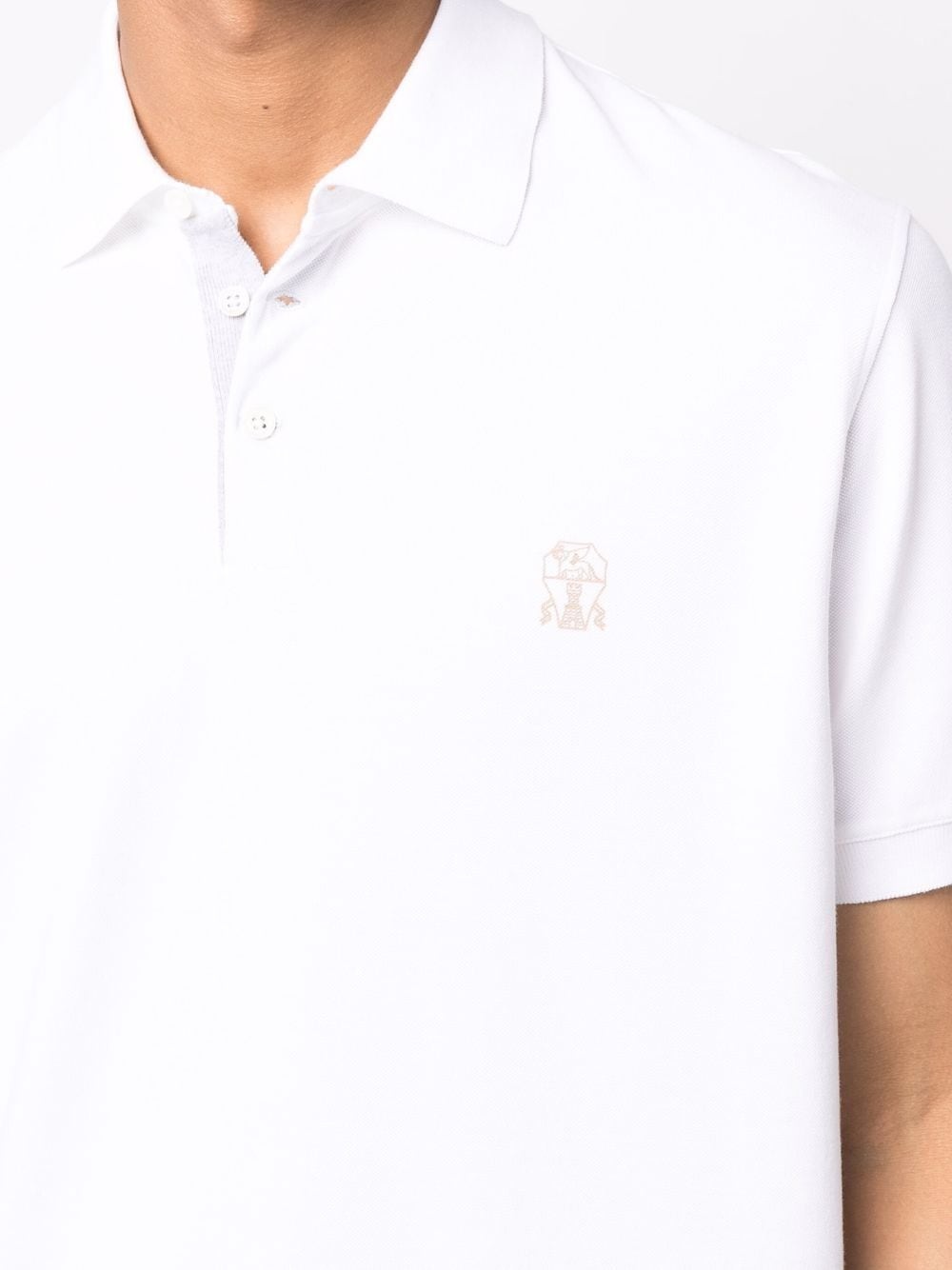 embroidered-logo polo shirt - 5