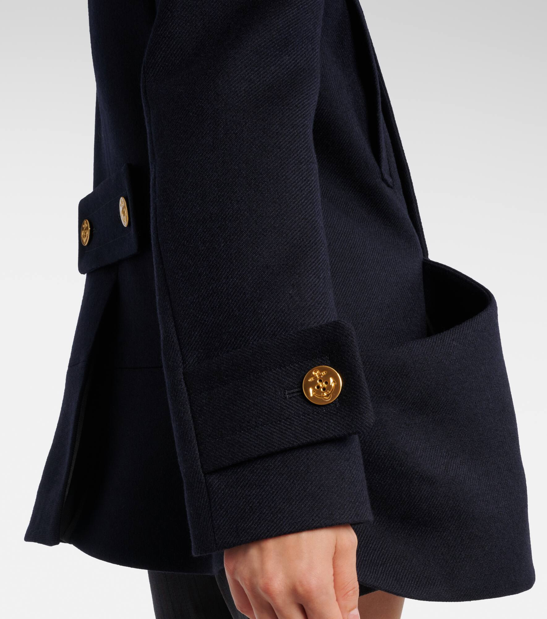 Wool melton coat - 5