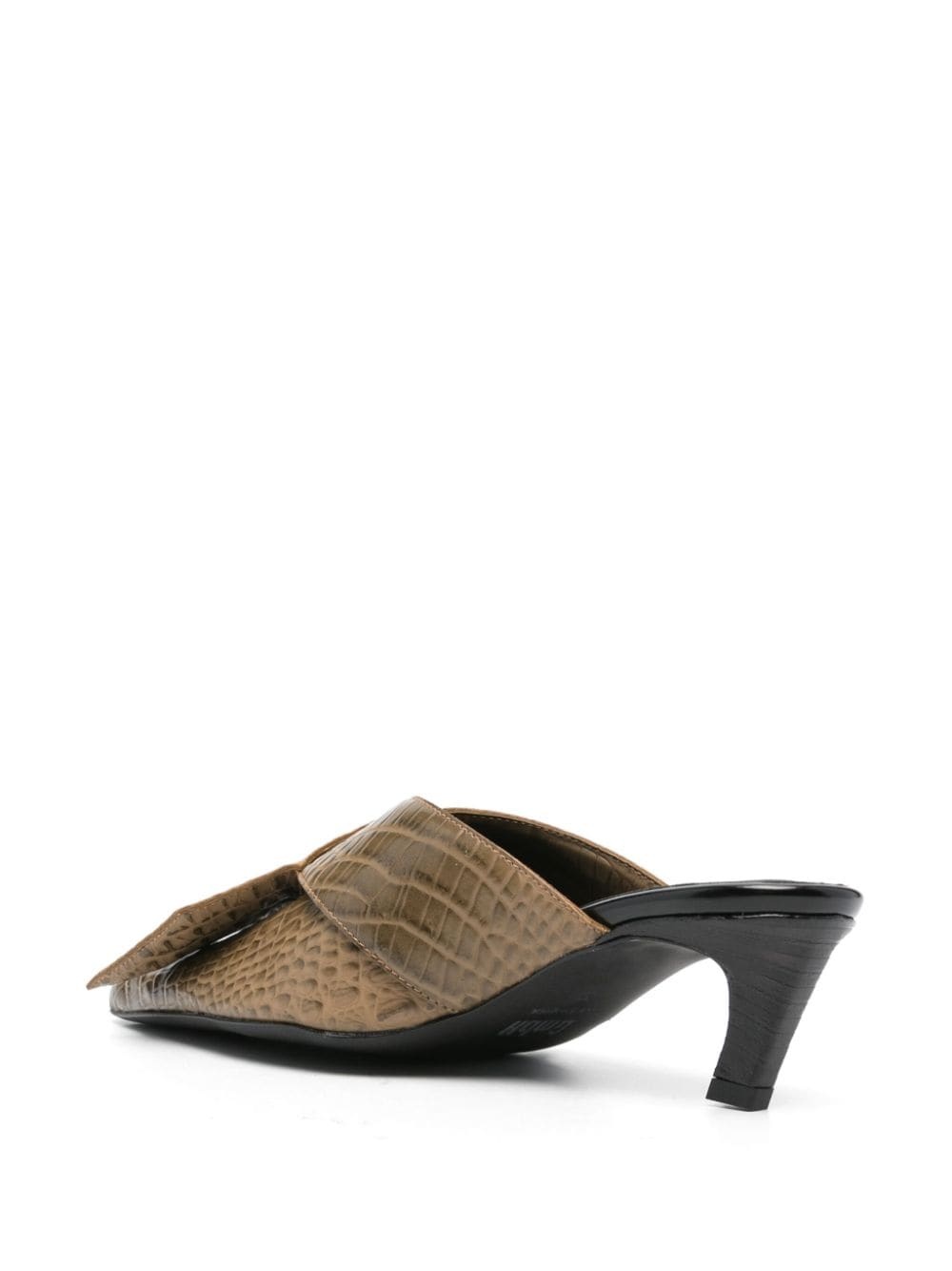 Zina 60mm croc-embossed mules - 3