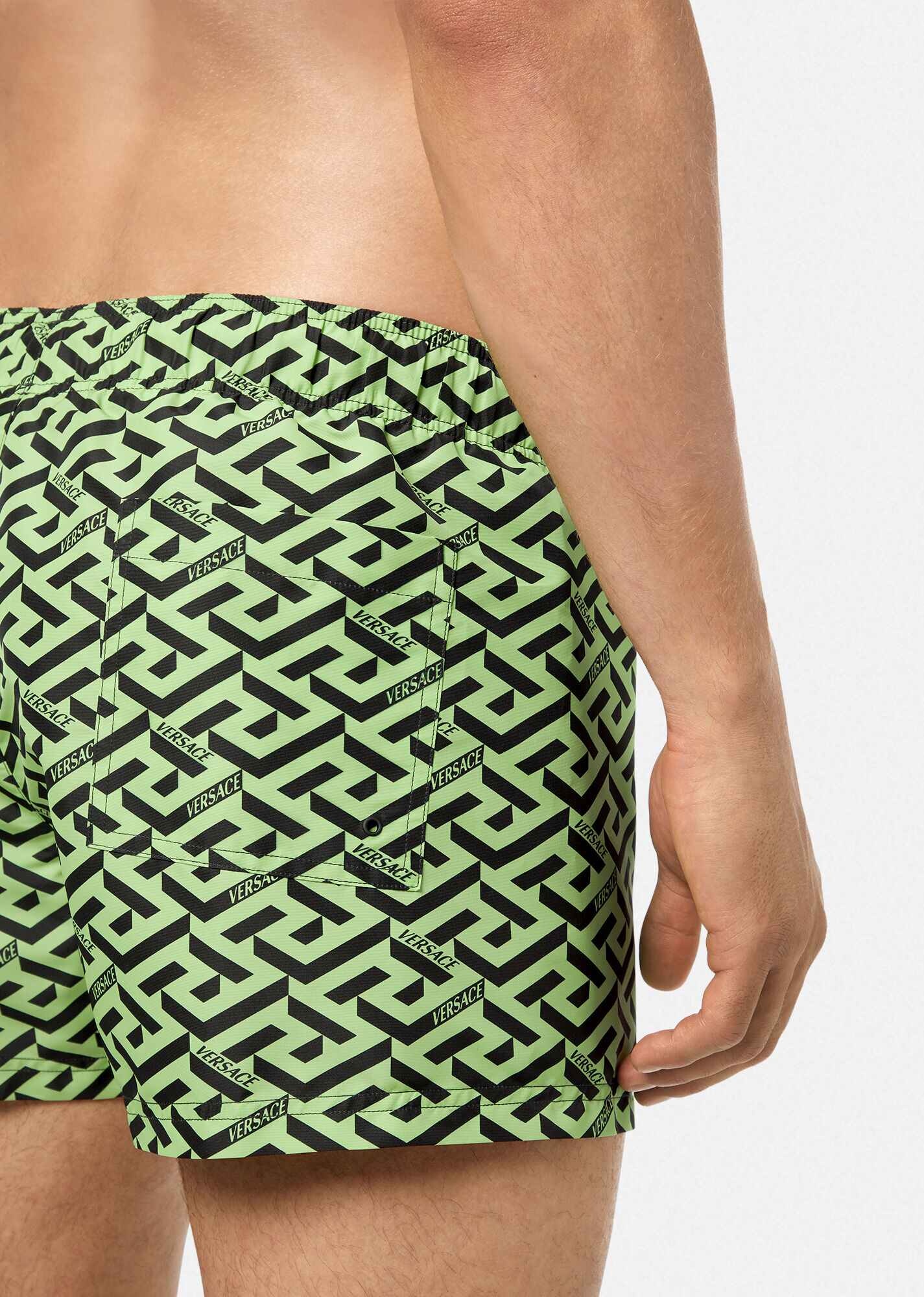 Greca Signature Print Short Swim Shorts - 4