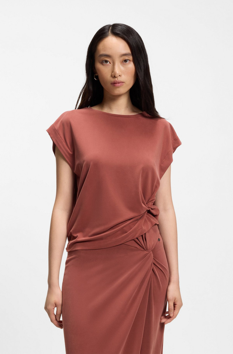 JERSEY T-SHIRT WITH SIDE TWIST DETAIL 2