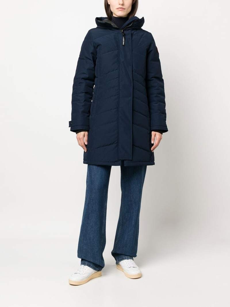 Canada Goose logo-patch padded down coat outlook