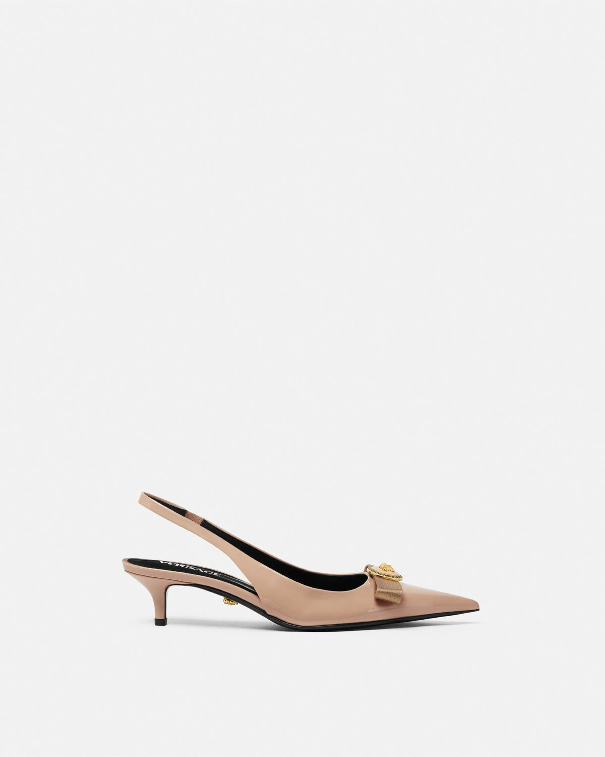 Gianni Ribbon Patent Slingback Pumps 45 mm - 1