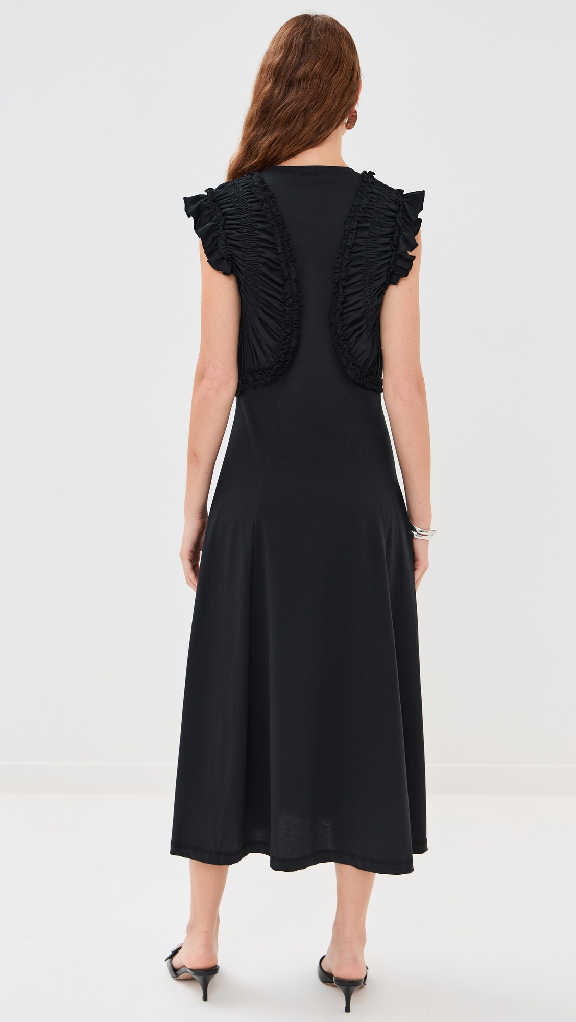 Shiva Sleeveless Ruffled Midi Dress - 2