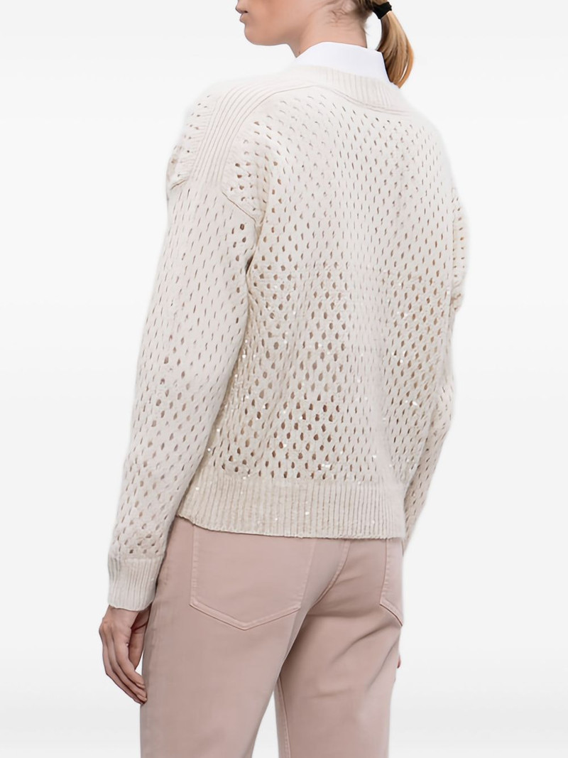 long-sleeve V-neck cardigan 3
