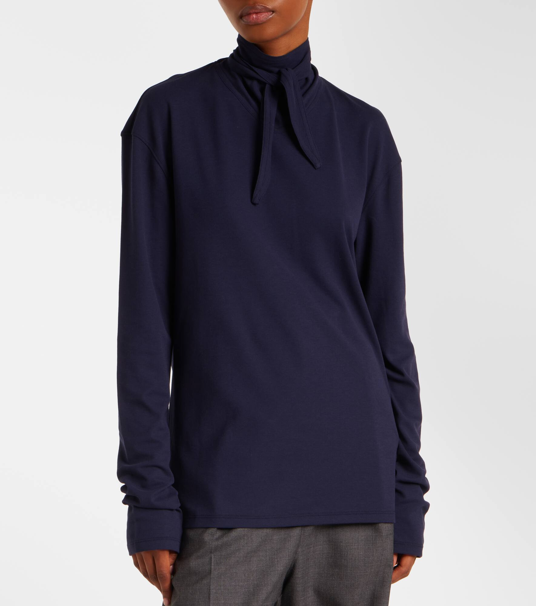 Tie-detail cotton top - 6