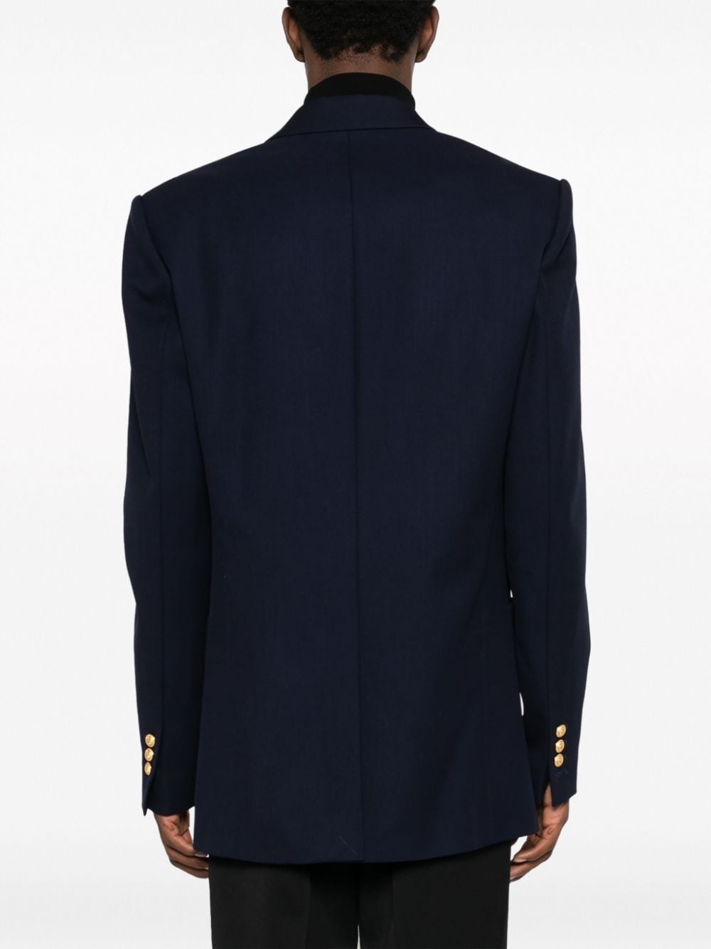 double-breasted virgin-wool blazer - 4
