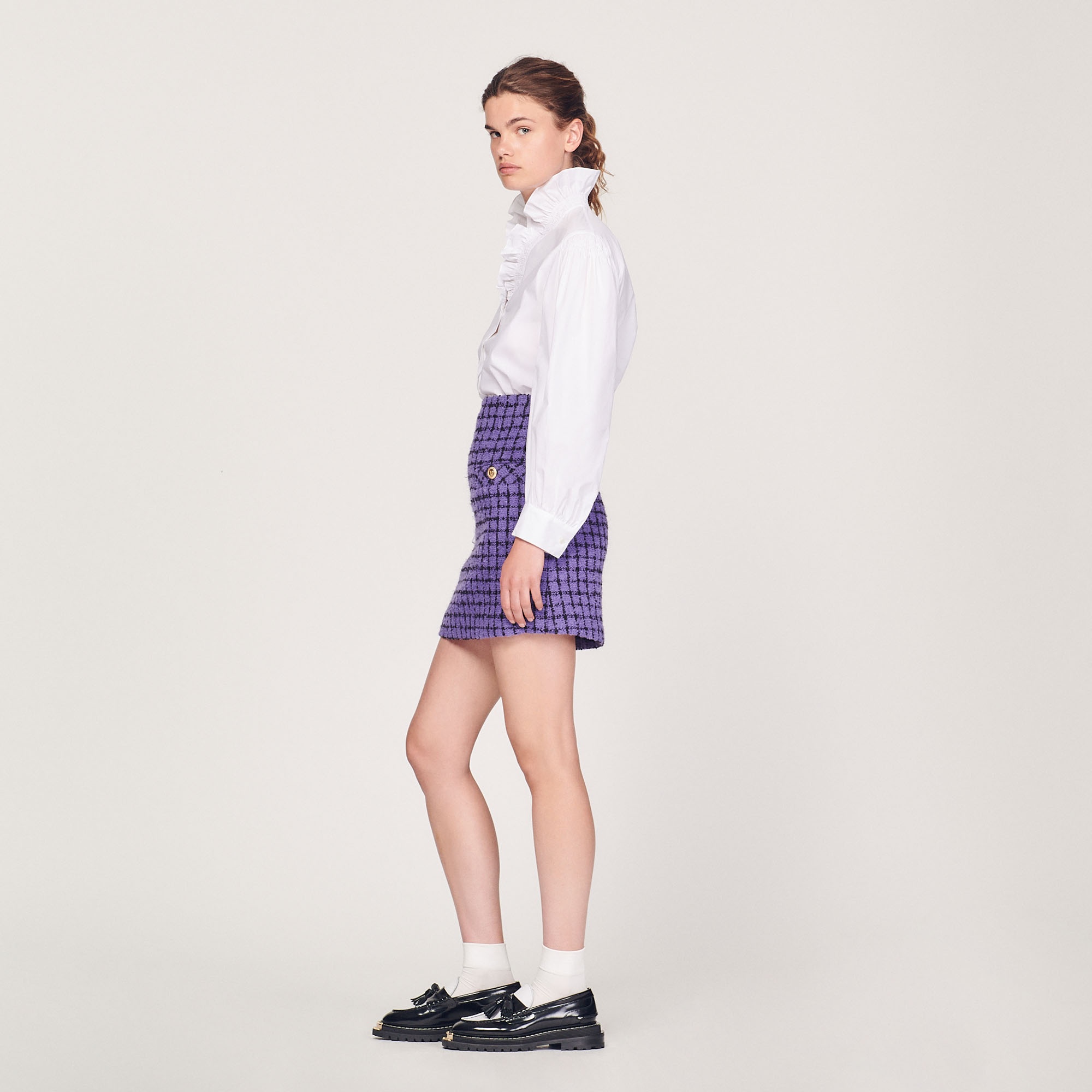 Short tweed skirt - 7