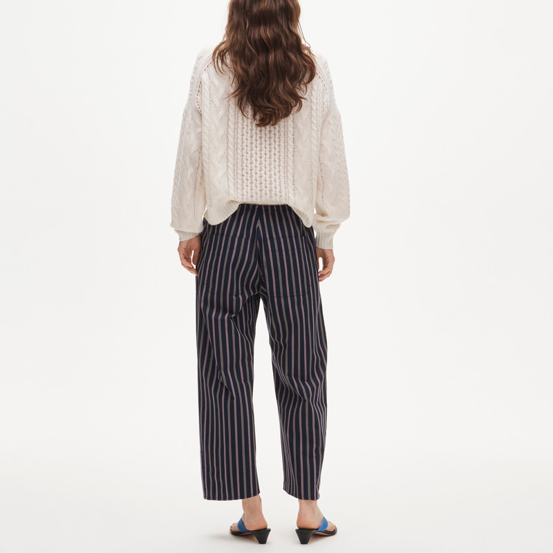 Luna pant in striped cotton poplin 5