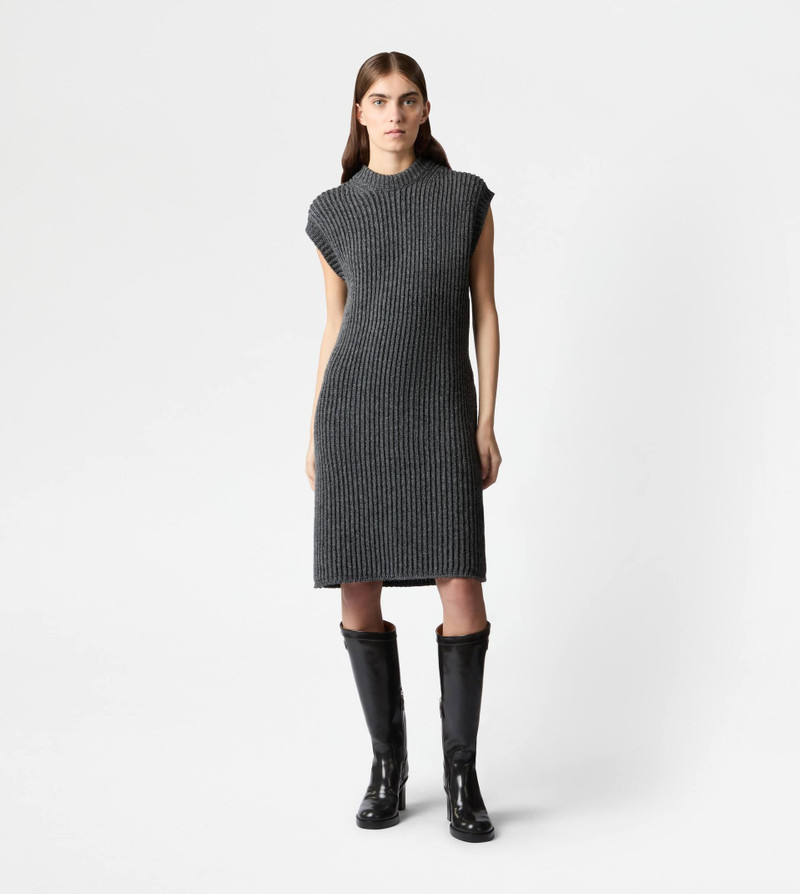 Tod's DRESS IN CASHMERE BLEND KNIT - GREY outlook