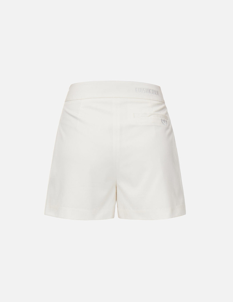 EVISU Partial Leather Buckle Belt Shorts outlook