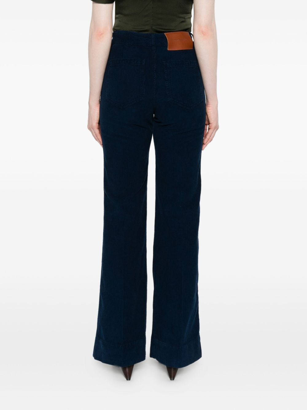 corduroy front-pocket trousers - 4