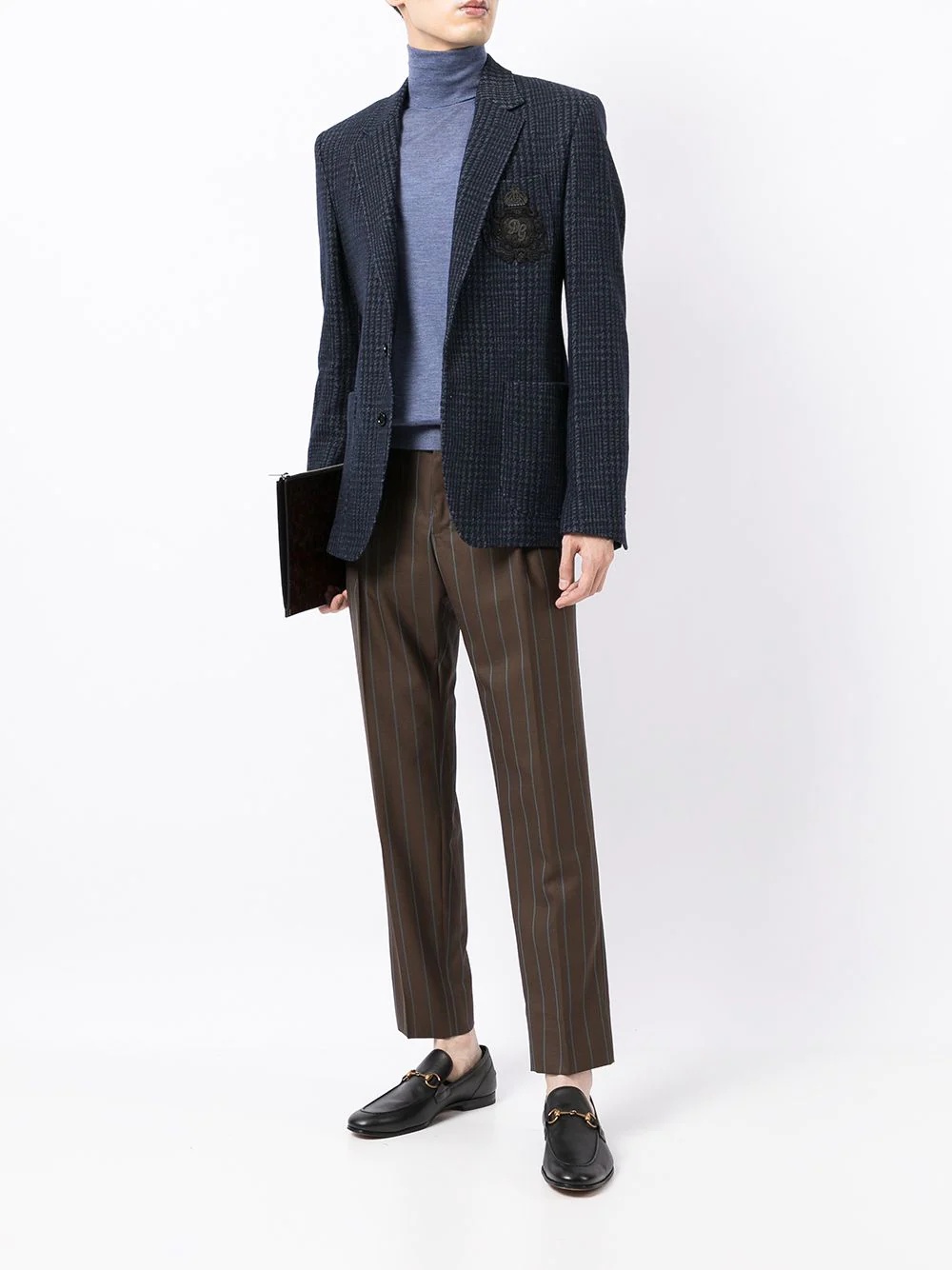 pinstripe-print tailored suit trousers - 2