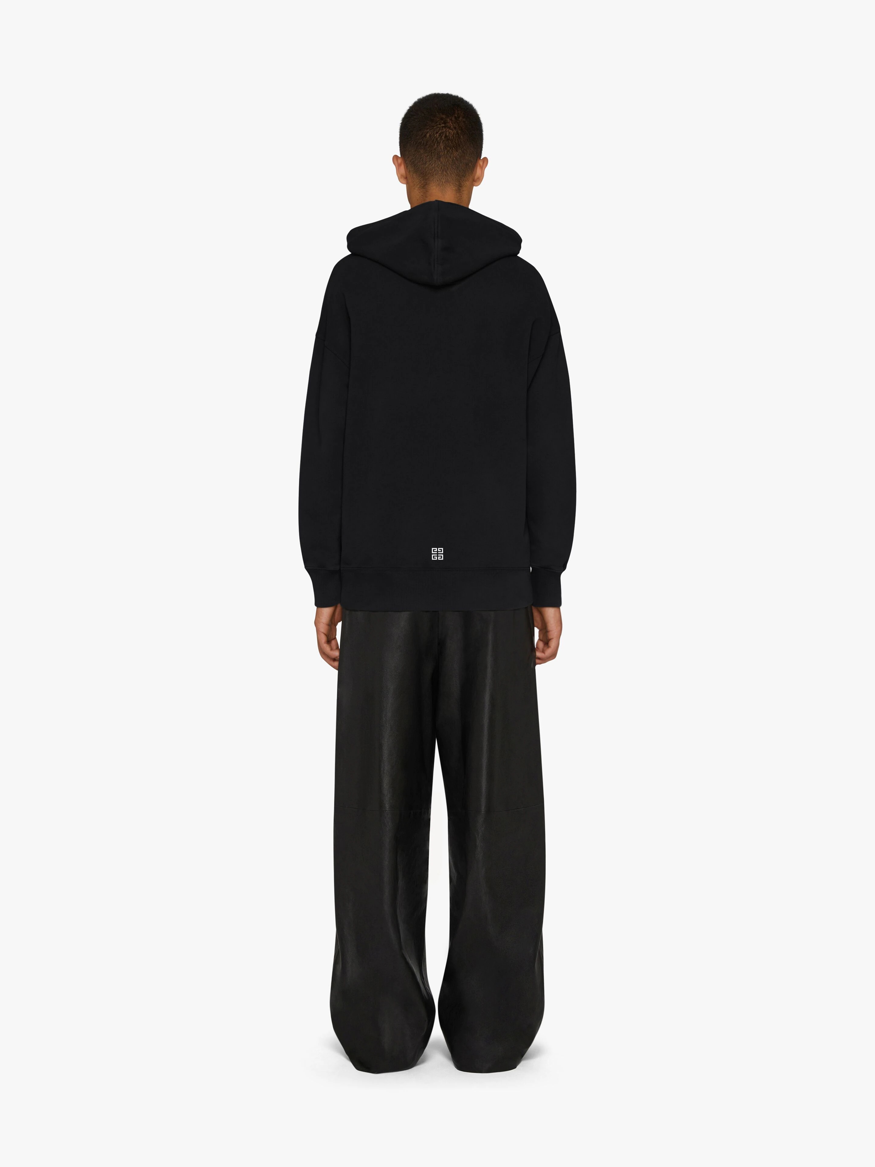 GIVENCHY COLLEGE SLIM FIT HOODIE IN FLEECE - 4