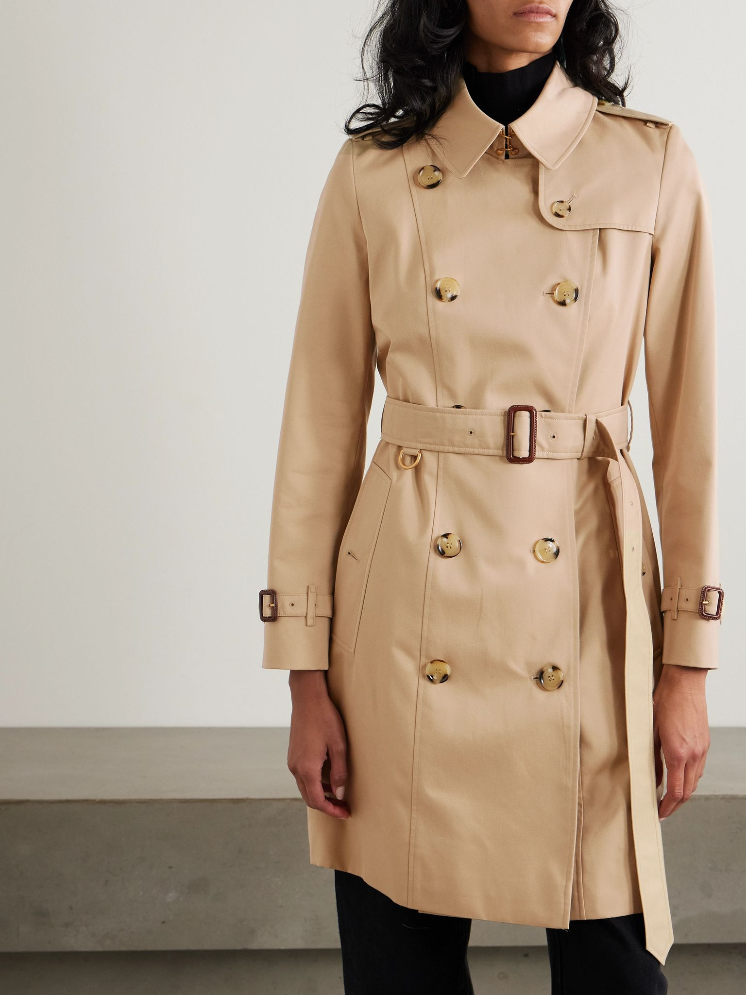 Chelsea organic cotton-gabardine trench coat Neutral - 3