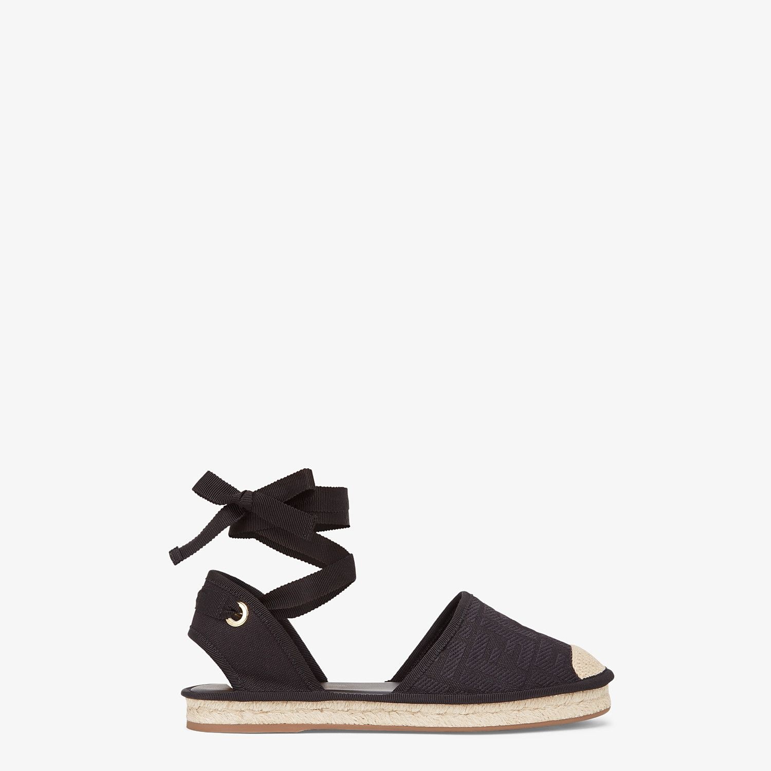 Black canvas espadrilles - 1