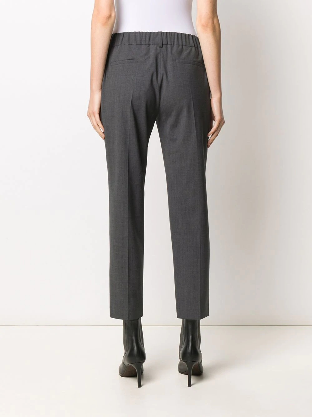 mid-rise cropped tailored trousers - 4