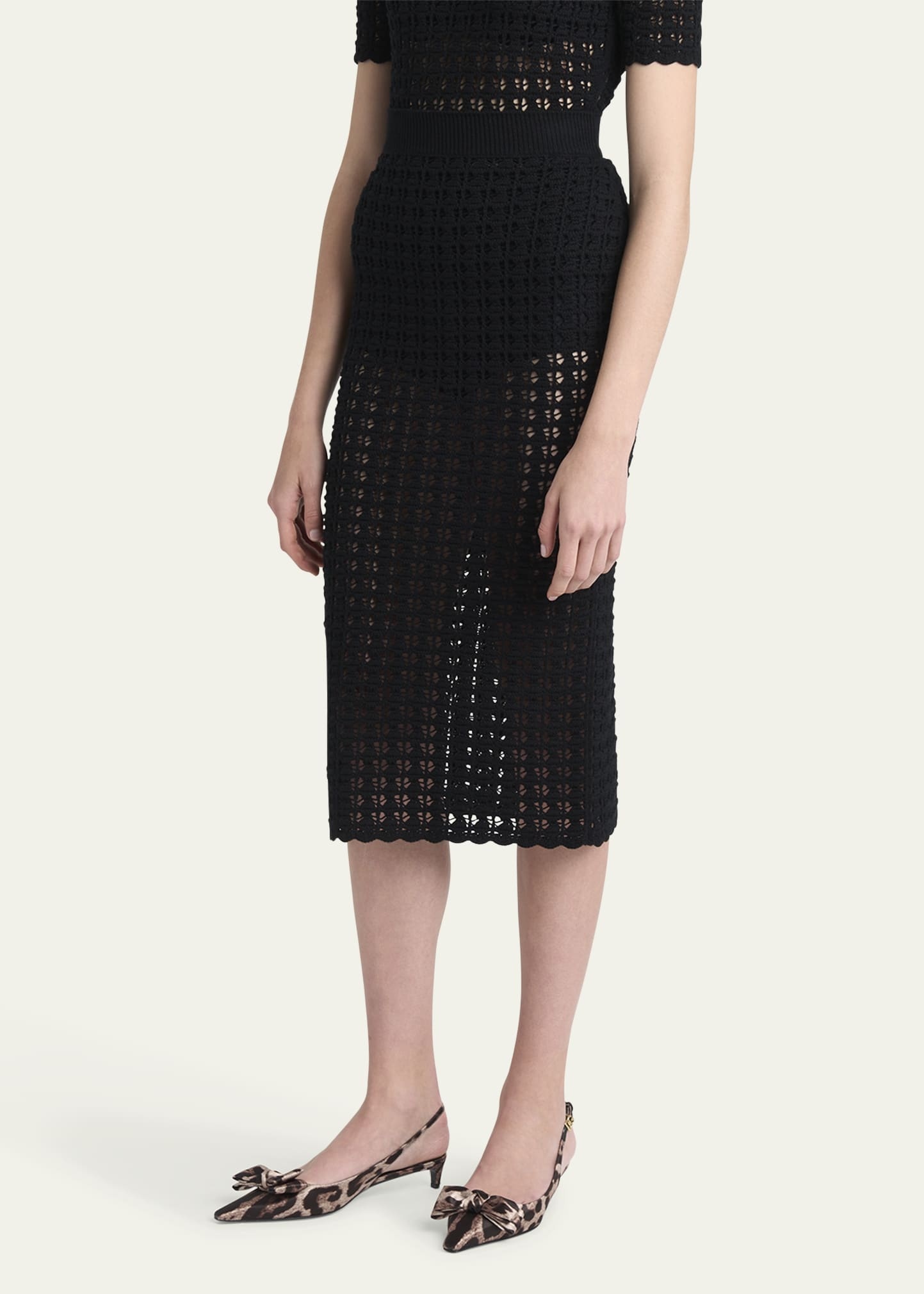 Crochet Pencil Midi Skirt - 4