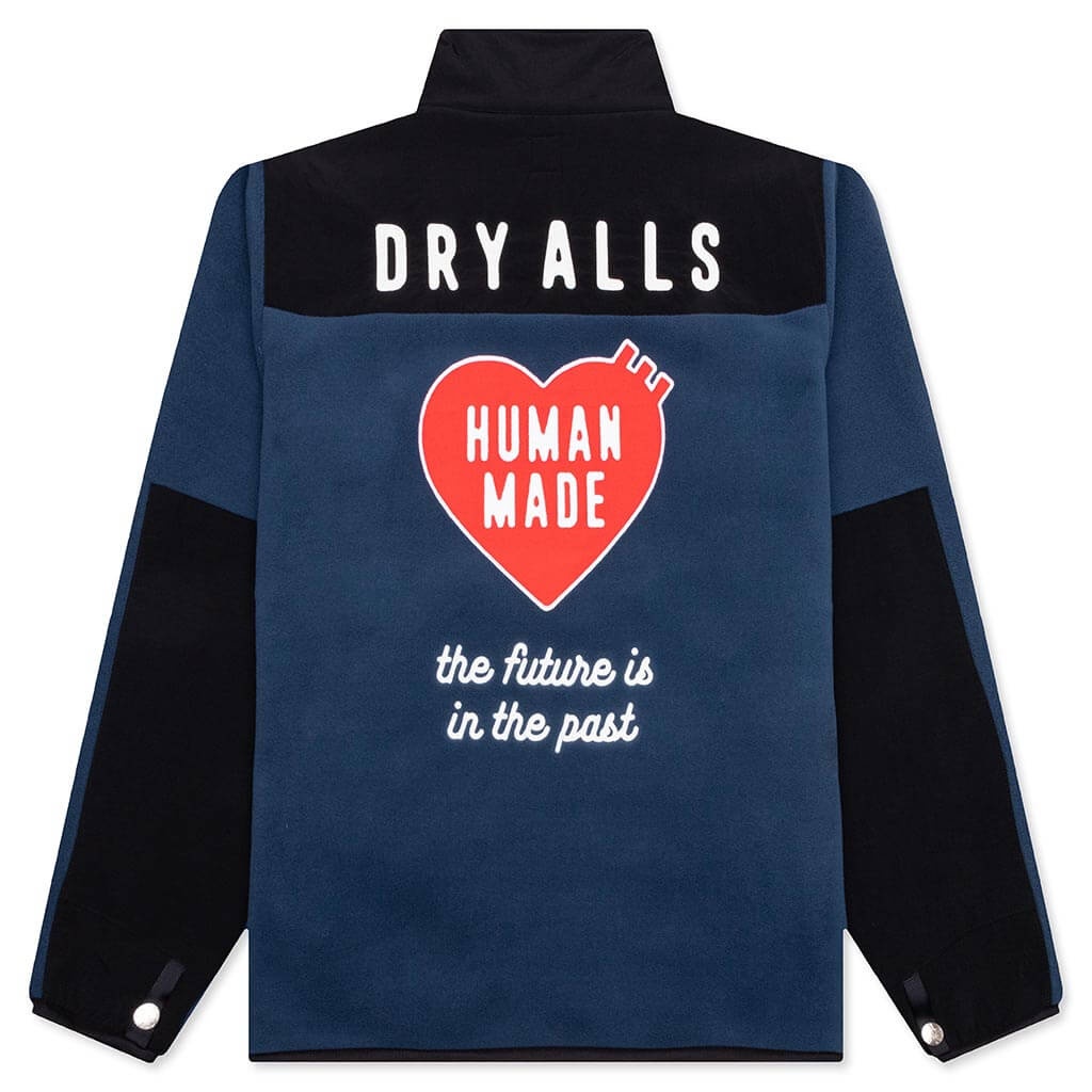 FLEECE HALF ZIP JACKET - NAVY - 2
