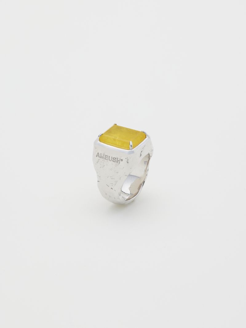 SMALL SQUARE CUT STONE RING - 2