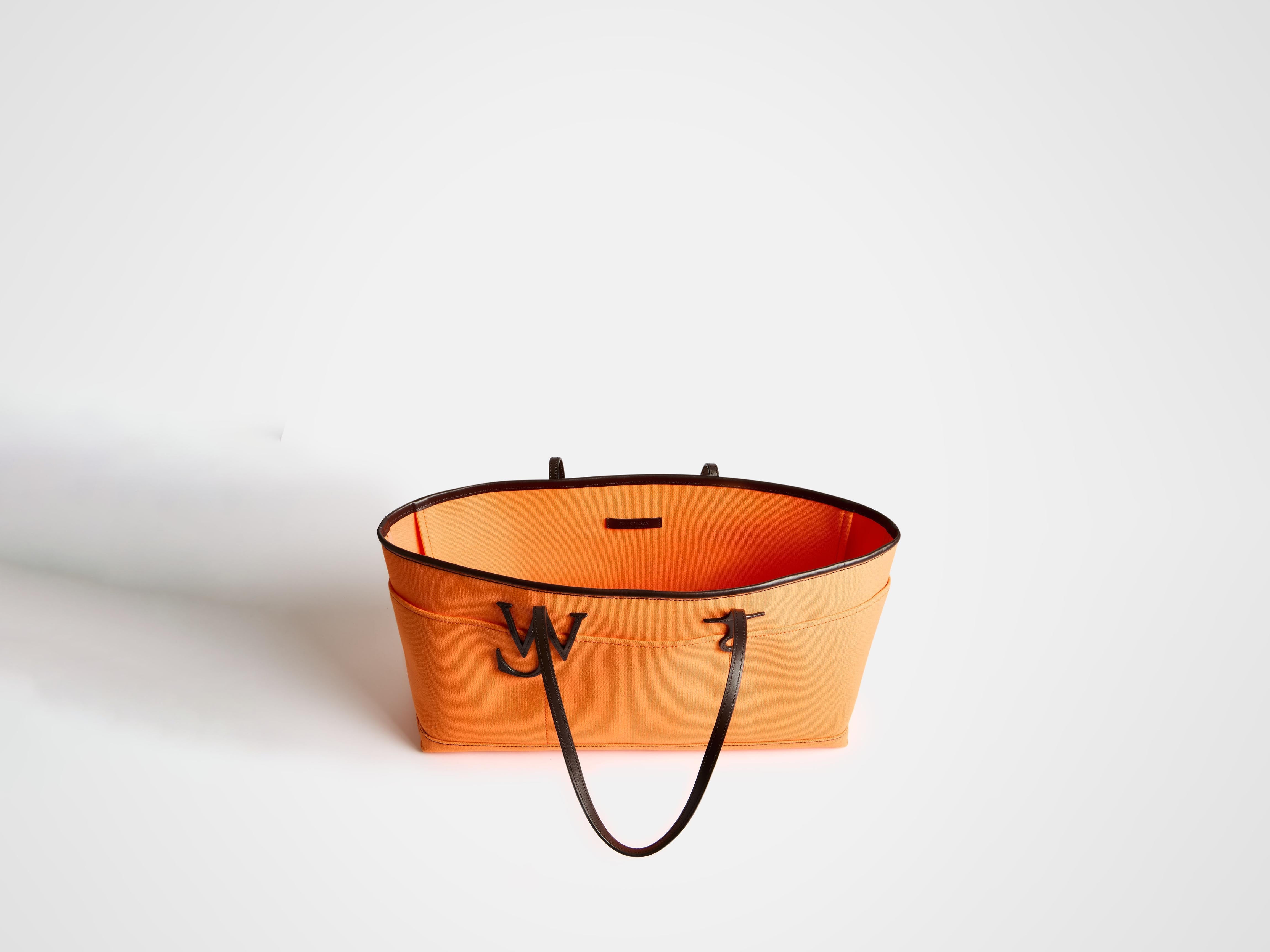 STRETCH ANCHOR CANVAS TOTE IN ORANGE - 7