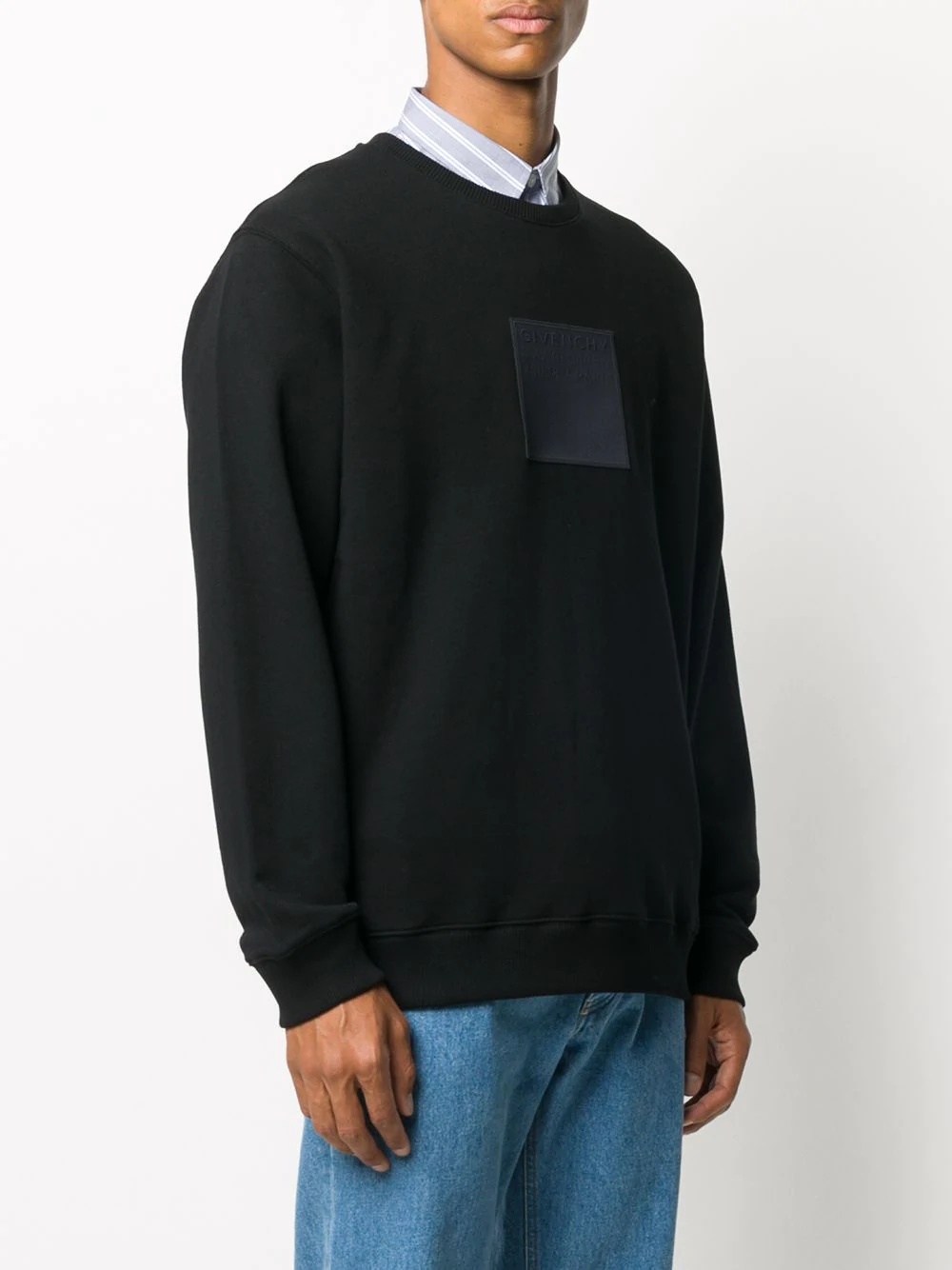 logo patch crew neck sweatshirt - 3