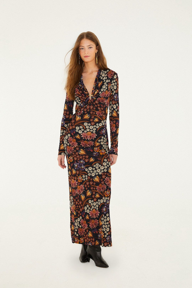Black Lili Long Sleeve Maxi Dress 1