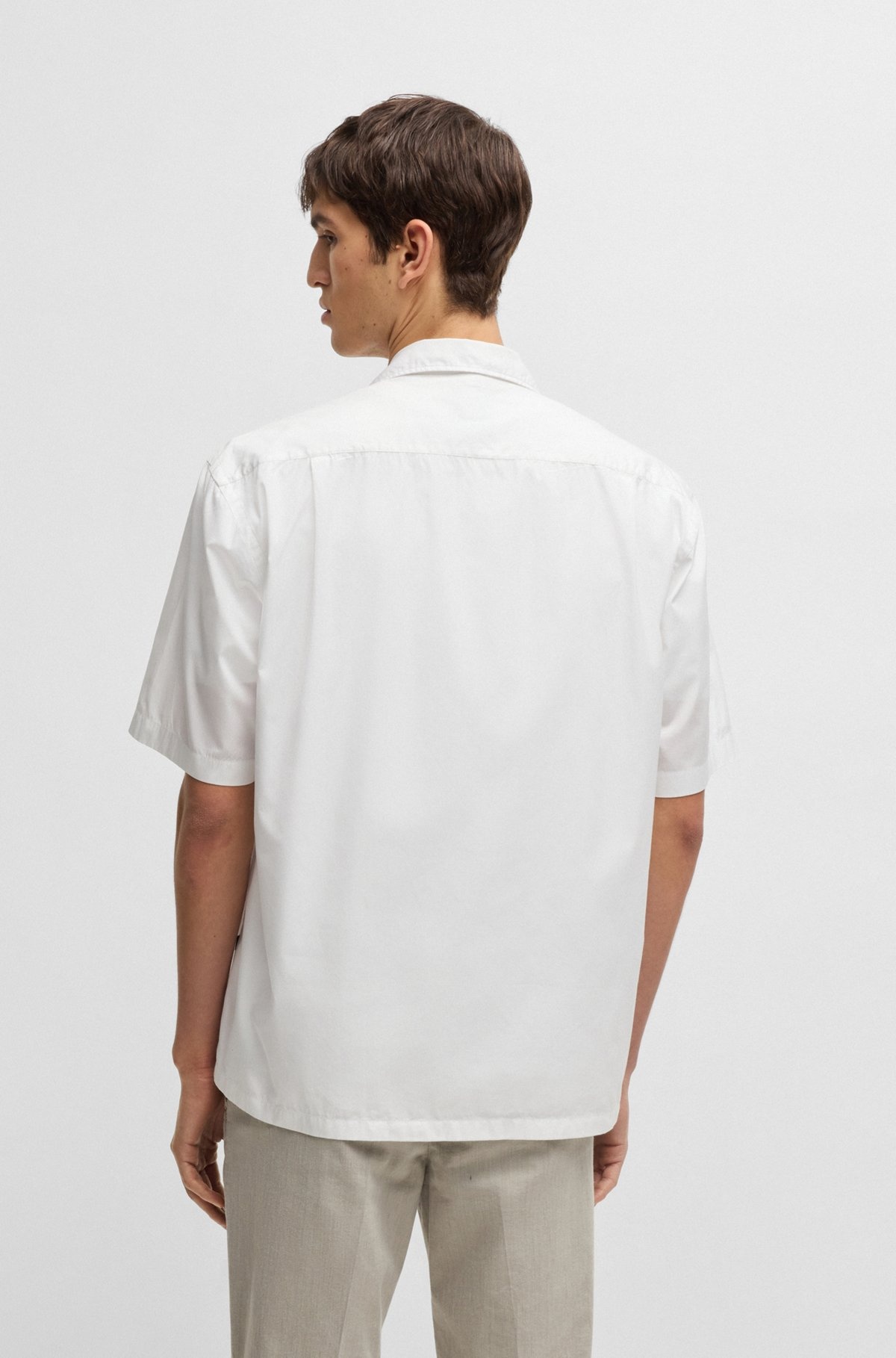 RELAXED-FIT SHIRT IN ITALIAN-MADE COTTON POPLIN - 5