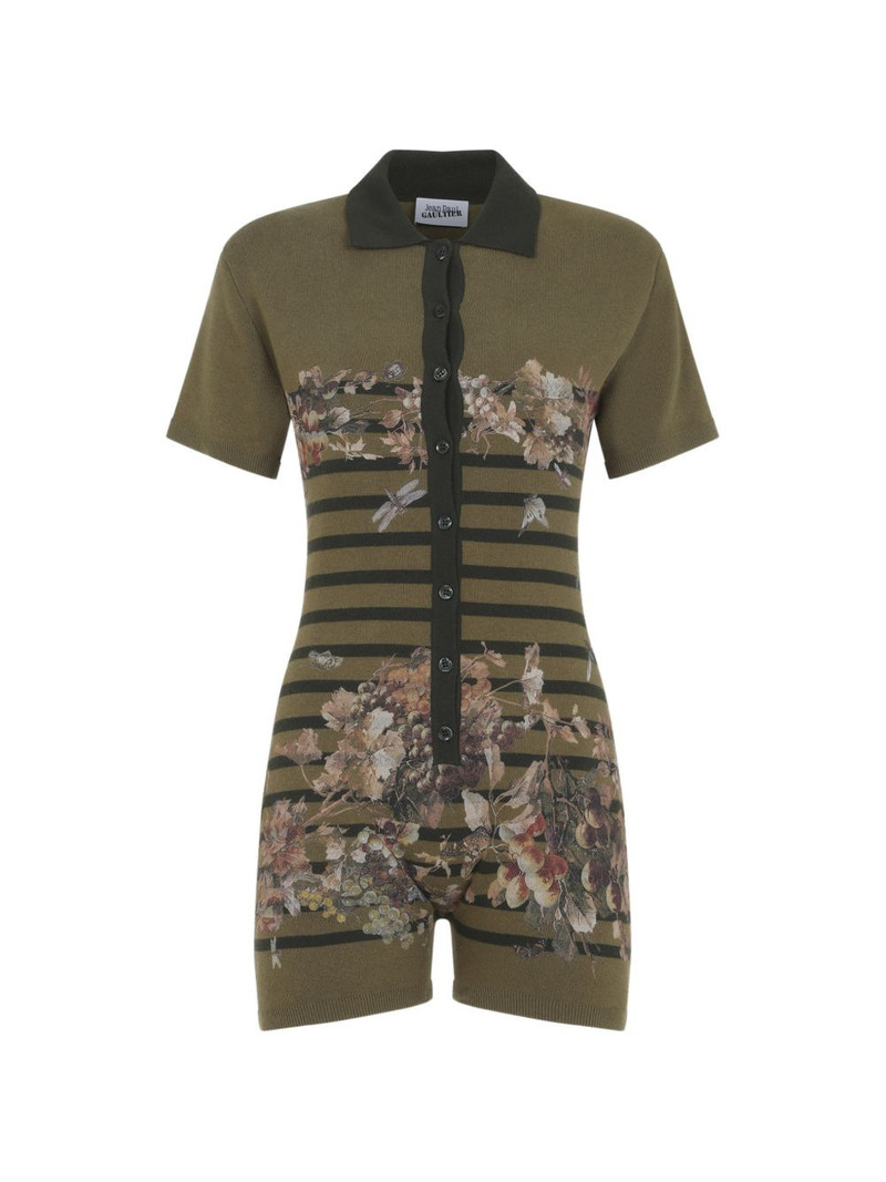floral-print striped playsuit 1
