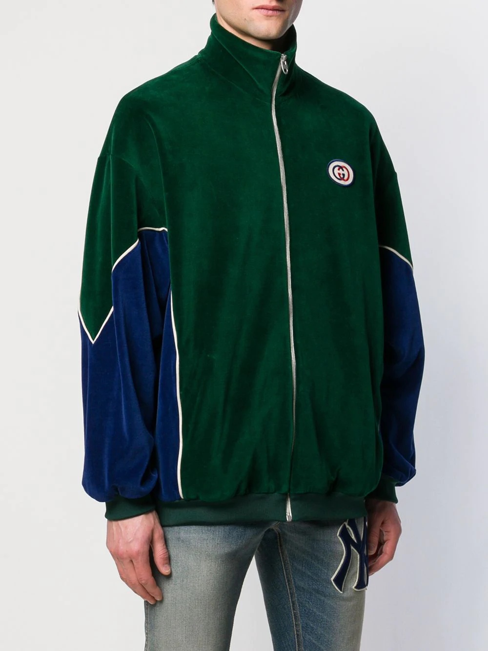 zip front logo jacket - 3