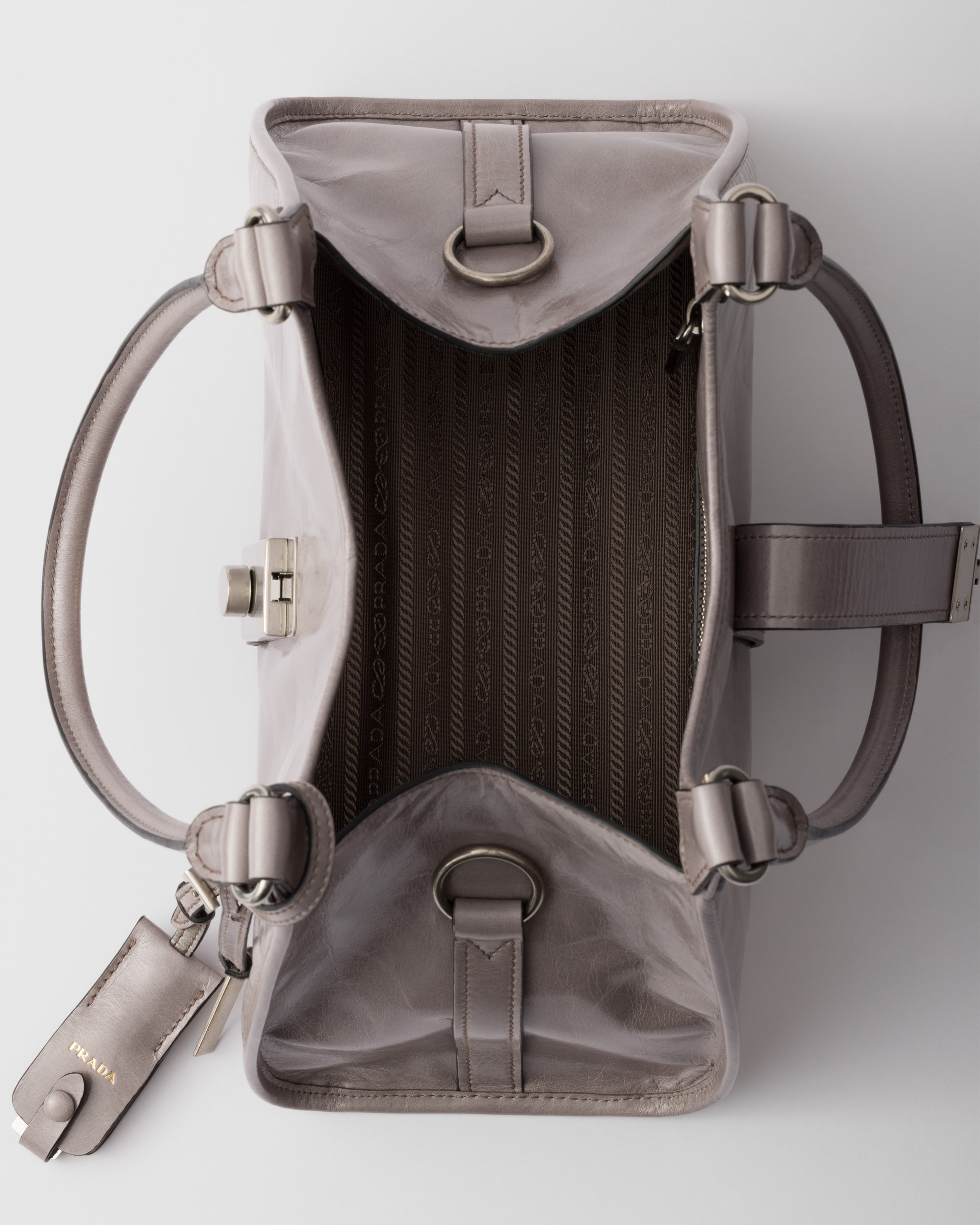 Medium leather tote bag - 4