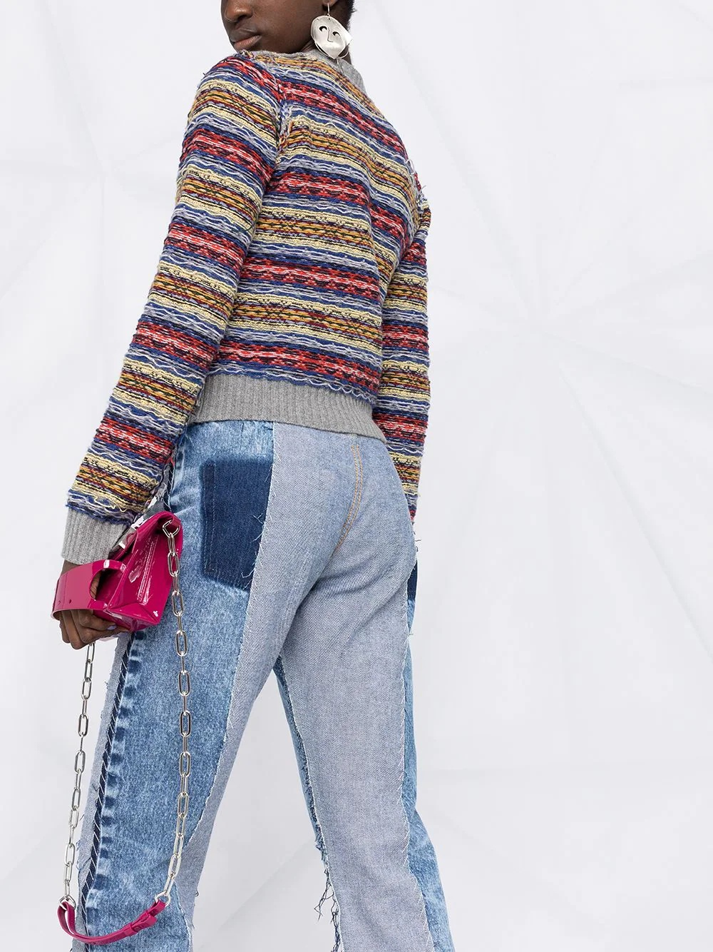 panelled high-rise jeans - 3