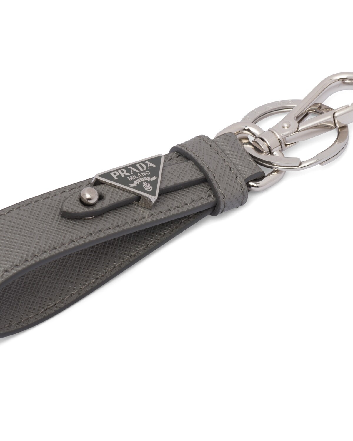 Customized Saffiano leather keychain - 3