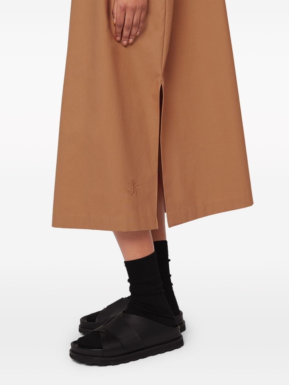 collarless belted shirt dress - 6