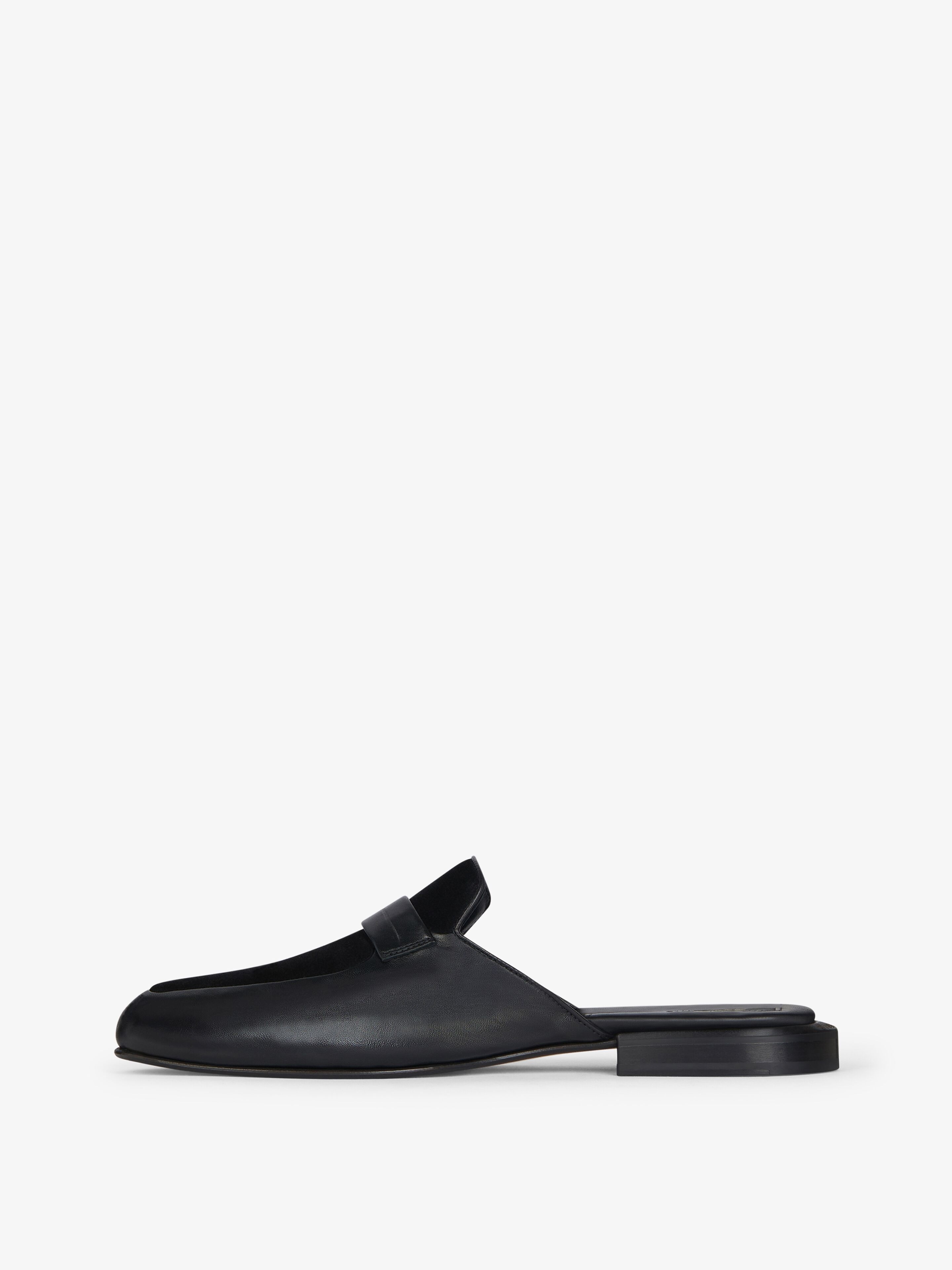 FLAT MULES IN LEATHER AND SUEDE - 3