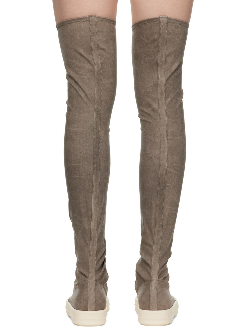 Gray Porterville High Sock Sneaks Tall Boots 2