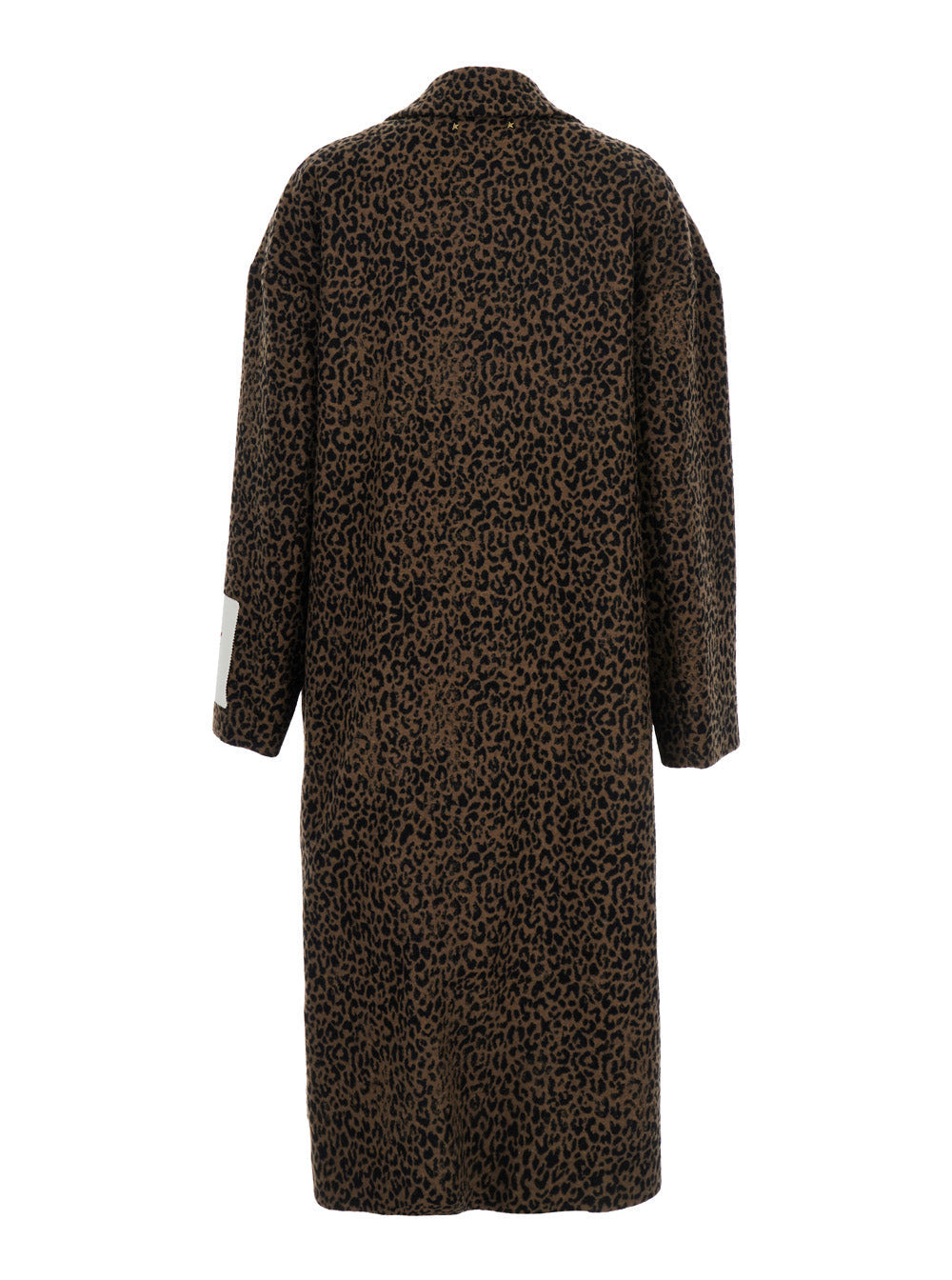 Golden Goose Women Brown Coat With All-Over Animal Print In Wool Woman - 2