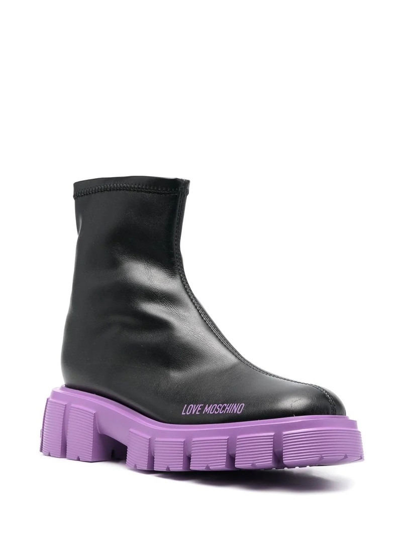 Moschino lug-sole 50mm ankle boots outlook