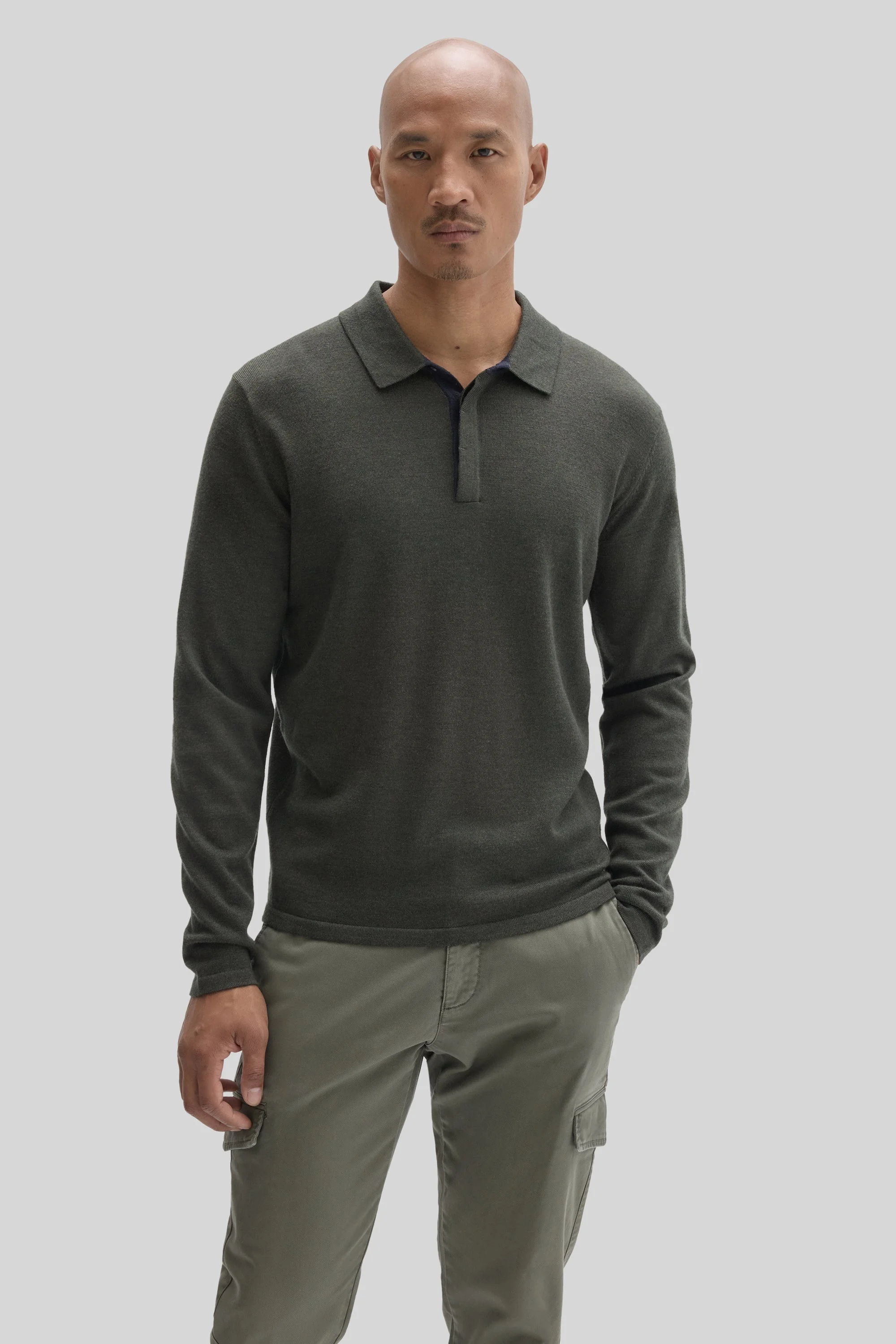 Thomas Long Sleeve Sweater Polo - 1