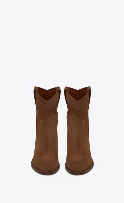 SAINT LAURENT eastwood santiag boots in suede outlook