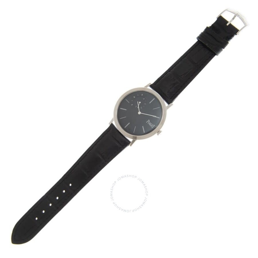 Piaget Altiplano Mechanical Black Dial Black Leather Men's Watch G0A34114 - 3