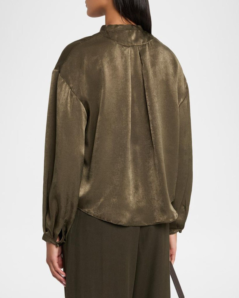 Ezia Long-Sleeve Flutter Blouse 3