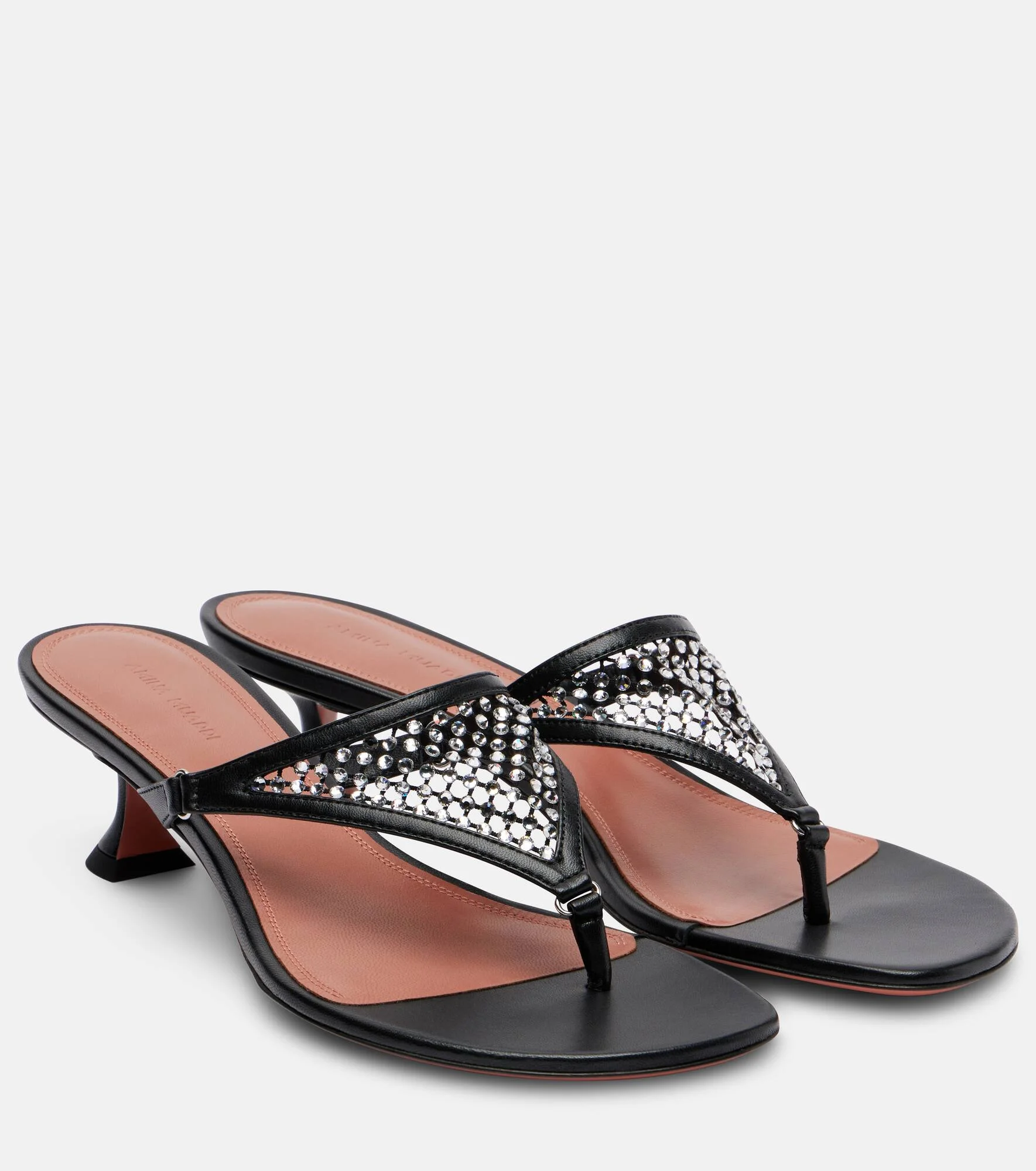 Cameron 45 crystal-embellished thong sandals - 1