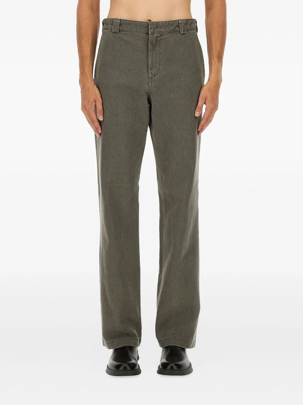 side-pocket cotton trousers - 1